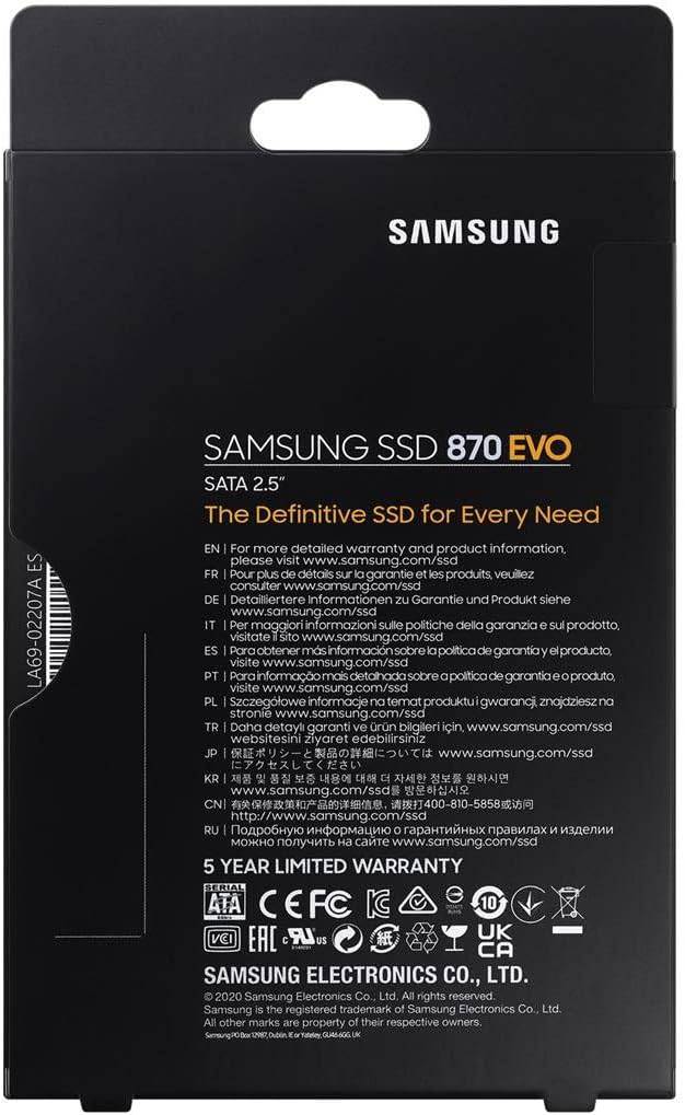 Samsung Ssd 870 Evo Sata 2.5 250Gb Mz-77E250B Samsung Ssd 870 Evo Sata 2.5 250Gb Mz-77E250B